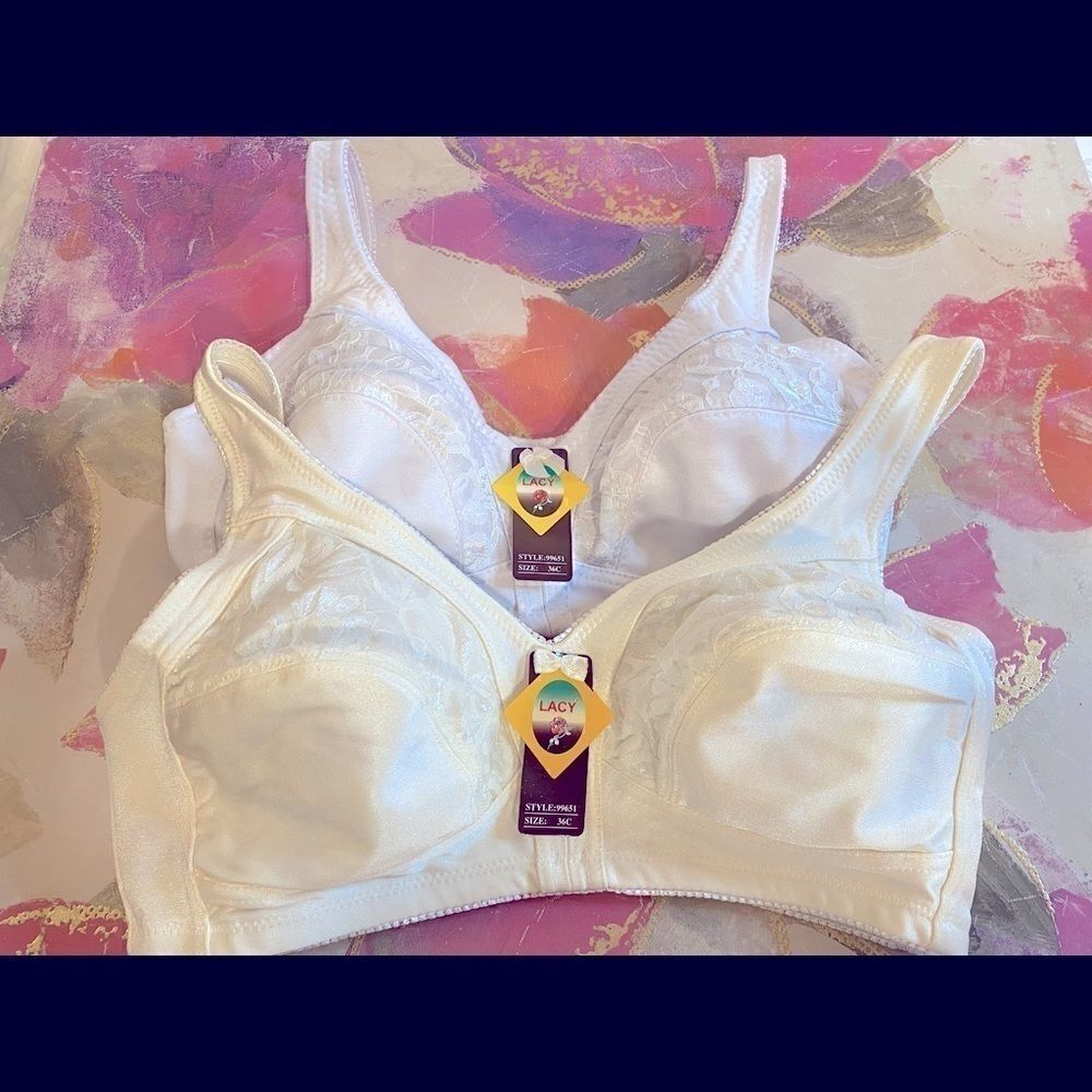 💥Lacy assorted Embroidery Floral Print Bras 36C